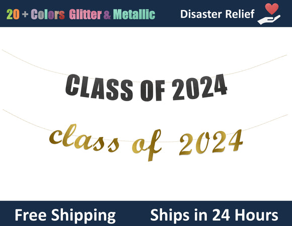 Class Of 2024 | Hanging Letter Party Banner