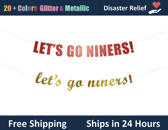 Let's Go Niners! | Hanging Letter Party Banner