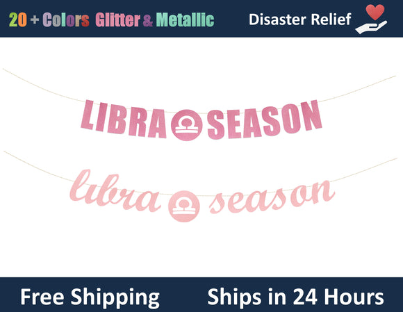 Libra Season | Hanging Letter Party Banner