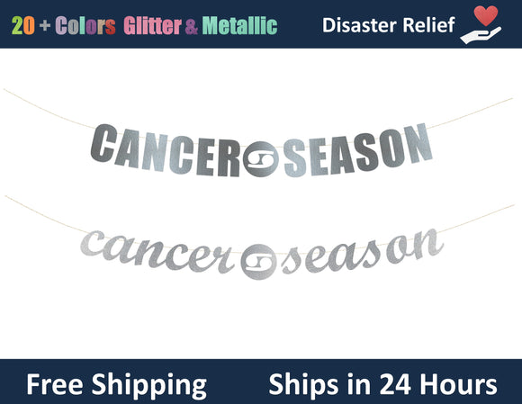 Cancer Season | Hanging Letter Party Banner