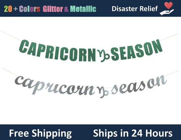 Capricorn Season | Hanging Letter Party Banner