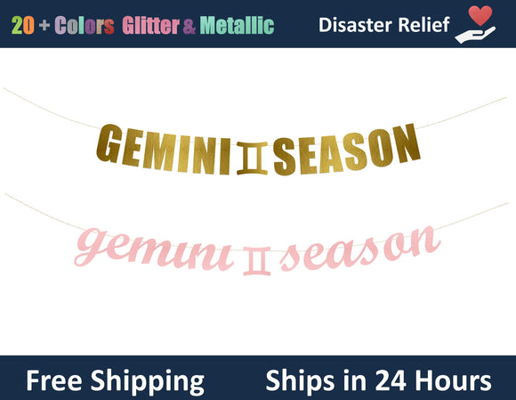 Gemini Season | Hanging Letter Party Banner