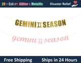 Gemini Season | Hanging Letter Party Banner
