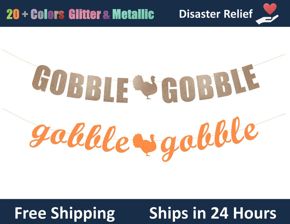 Gobble Gobble | Hanging Letter Party Banner