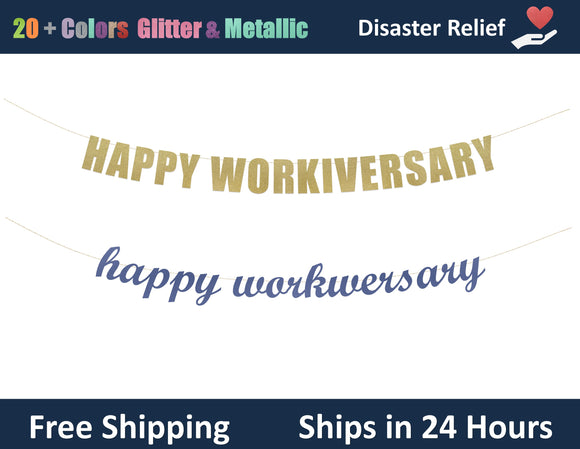 Happy Workiversary | Hanging Letter Party Banner