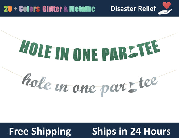 Hole In One Par-Tee | Hanging Letter Party Banner