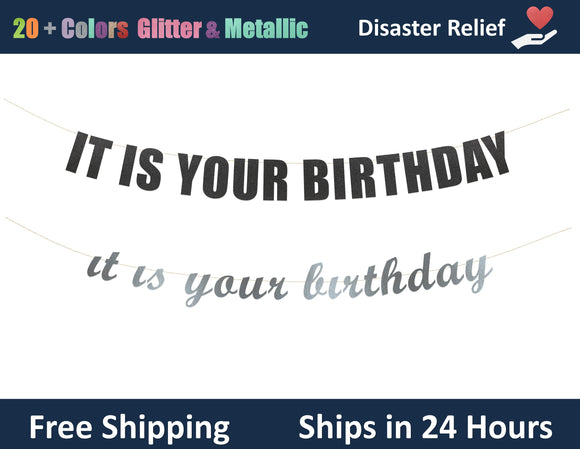It Is Your Birthday | Hanging Letter Party Banner