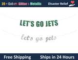 Let's Go Jets | Hanging Letter Party Banner