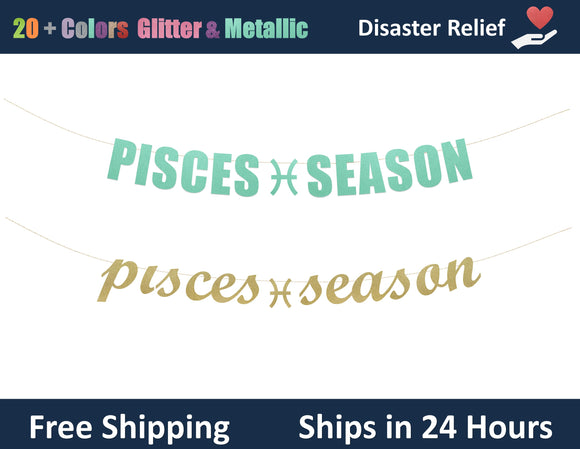 Pisces Season | Hanging Letter Party Banner