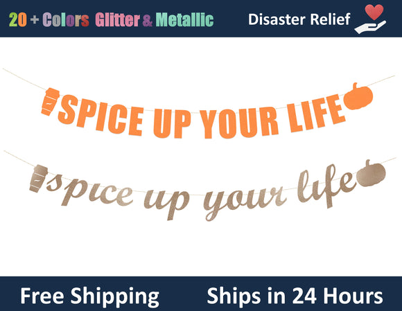 Spice Up Your Life | Hanging Letter Party Banner