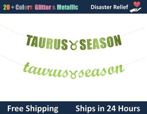Taurus Season | Hanging Letter Party Banner