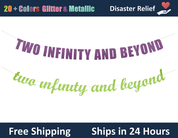 Two Infinity and Beyond | Hanging Letter Party Banner